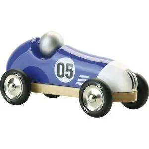 VOITURE VINTAGE SPORT BLEUE ET BLANCHE