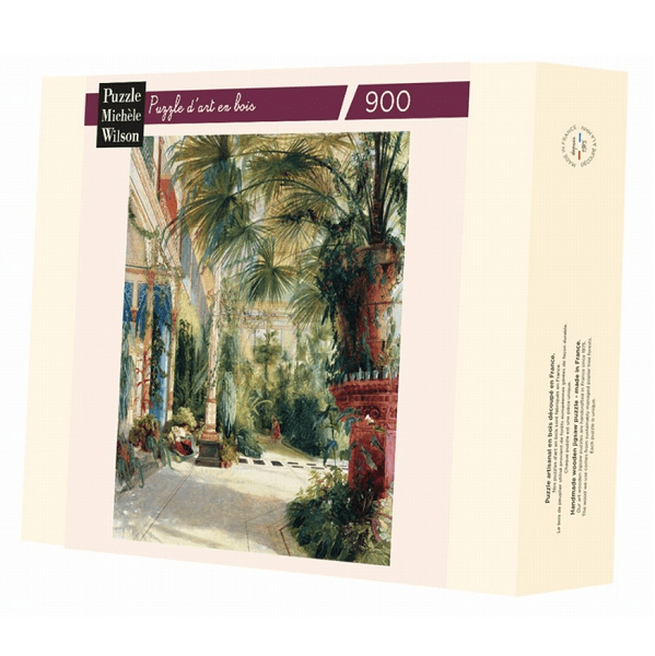 PUZZLE BOIS WILSON - C. BLECHEN : La serre aux palmiers - 900 pièces