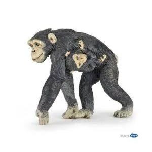 CHIMPANZE ET SON BEBE - PAPO