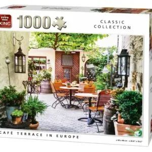 PUZZLE KING CLASSIC : TERRASSE DE CAFE EN EUROPE - 1000 PIECES