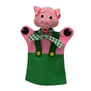MARIONNETTE PETIT COCHON VERT - BASS AND BASS
