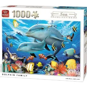 PUZZLE KING SEA : FAMILLE DE DAUPHINS - 1000 PIECES