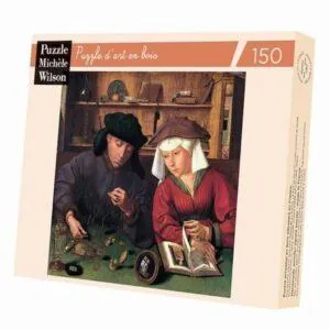 PUZZLE BOIS WILSON - Q. METSYS : LE PRETEUR ET SA FEMME - 150 PIECES