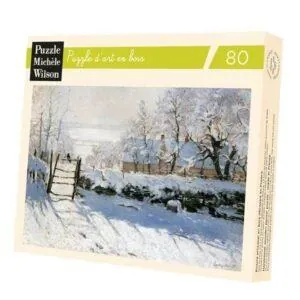 PUZZLE BOIS WILSON - C. MONET : LA PIE - 80 PIECES