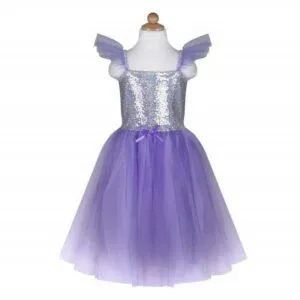 ROBE DE PRINCESSE SEQUINS LILAS 3-4 ANS