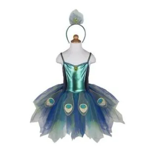 ROBE PAON AVEC COIFFE 5-6 ANS