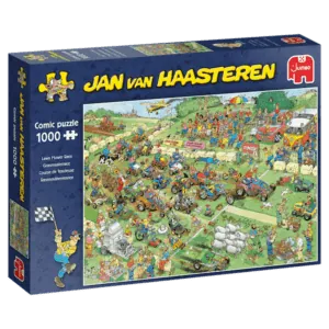 PUZZLE JUMBO - JAN VAN HAASTEREN : Course de tondeuse - 1000 pièces