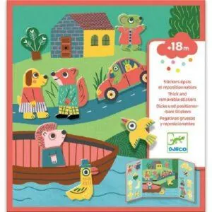 CREER AVEC DES STICKERS LES ANIMAUX-DJECO