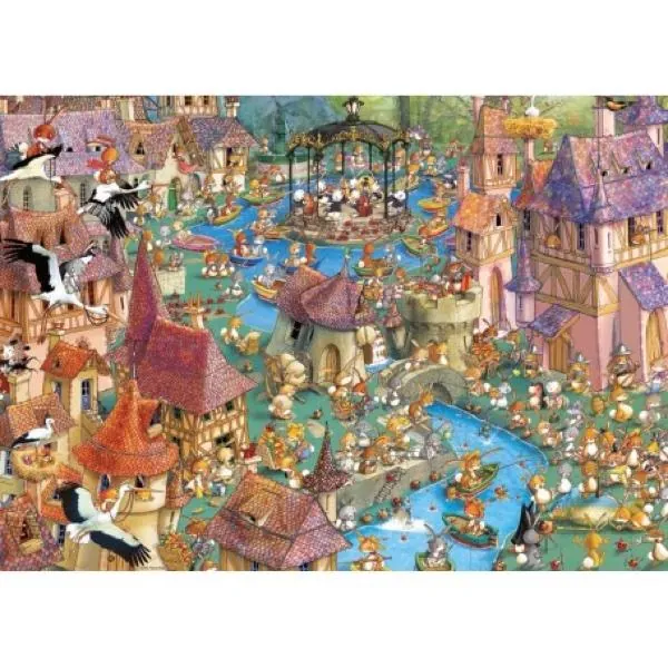 PUZZLE HEYE - F. RUYER : VILLE DE LAPINS - 1000 PIECES – Image 2