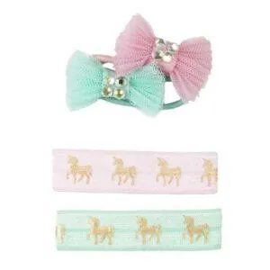 elastiques cheveux - Pink Unicorn (x4)