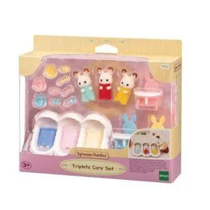 TRIPLES LAPIN ET SET PUERICULTURE SYLVANIAN FAMILIES