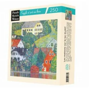 PUZZLE BOIS WILSON - G. KLIMT : LES MAISONS SUR LE LAC - 250 PIECES