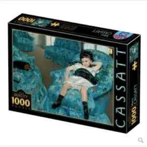 PUZZLE D-TOYS - M. CASSATT : PETITE FILLE DANS UN FAUTEUIL BLEU - 1000 PIECES