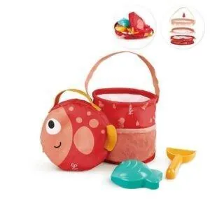 SAC JOUET DE PLAGE PLIABLE -SEAU-PELLE-RATEAU HAPE