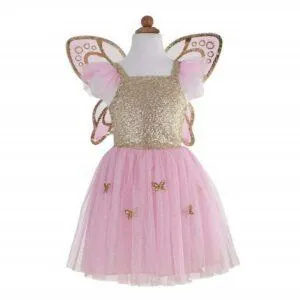 ROBE PAPILLON AVEC AILES 5-6 ANS