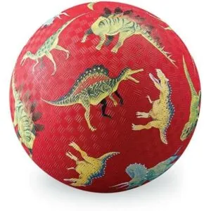 BALLON CAOUTCHOUC NATUREL ROUGE DINOSAURE 18 CM