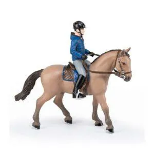 CHEVAL DE PROMENADE ET SON CAVALIER - PAPO