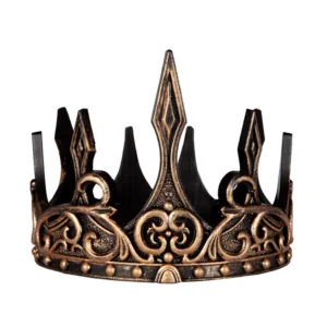 COURONNE MEDIEVALE OR ET NOIR LATEX