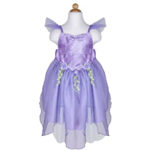 ROBE TUNIQUE FORET LILAS 5-6 ANS