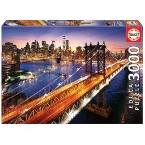 PUZZLE EDUCA : MANHATTAN AU COUCHER DU SOLEIL - 3000 PIECES