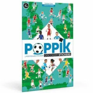 POSTER EDUCATIF CLUBS FOOTBALL +62 STICKERS 7 ANS ET +