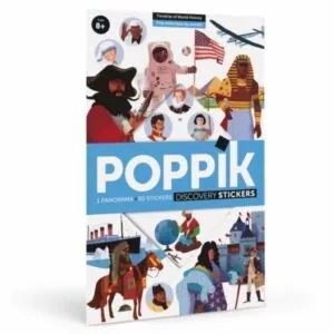 POSTER EDUCATIF FRISE HISTORIQUE DU MONDE +66 STICKERS  8ANS ET PLUS