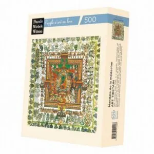 PUZZLE BOIS WILSON - ART TIBETAIN : MANDALA DE LA MEDECINE - 500 PIECES