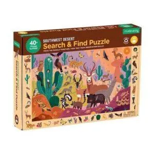PUZZLE MUDPUPPY - CHERCHE ET TROUVE : DESERT - 64 PIECES