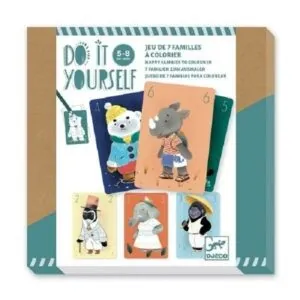DIY JEU DE 7 FAMILLES CHICS ANIMAUX A COLORIER-DJECO