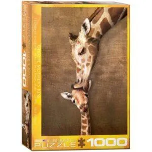 PUZZLE EUROGRAPHICS : LE CALIN DE LA GIRAFE - 1000 PIECES