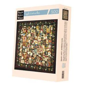 PUZZLE BOIS WILSON - F. MARVIN : DESSUS DE LIT - ART AMERICAIN - 500 PIECES