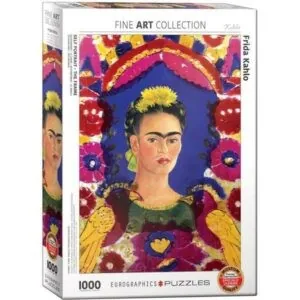 PUZZLE EUROGRAPHICS - BEAUX-ARTS - F. KAHLO : AUTOPORTRAIT LE CADRE - 1000 PIECES