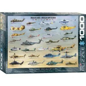 PUZZLE EUROGRAPHICS : HELICOPTERES MILITAIRES - 1000 PIECES