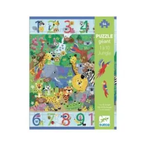 PUZZLE DJECO GEANT : 1 à 10 JUNGLE - 54 PIECES