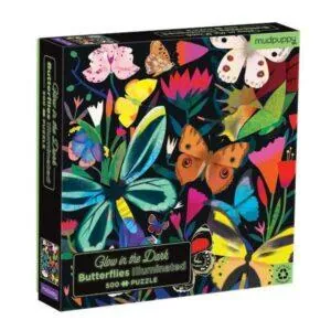 PUZZLE MUDPUPPY - BRILLE DANS LE NOIR : PAPILLON - 500 PIECES