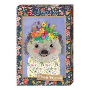 PUZZLE HEYE - FLORAL FRIENDS - M. CHARRO : HERISSON DROLE - 500 PIECES