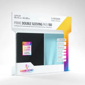 SLEEVES GAMEGENIC - PRIME DOUBLE SLEEVING - BLACK (100)