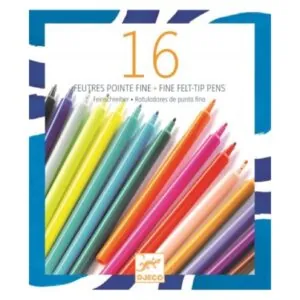 FEUTRES POINTES FINES - DJECO - 16 PIECES