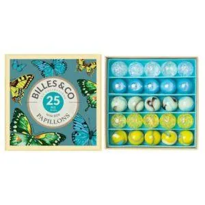 BOITE DE 25 BILLES PAPILLONS-BILLES AND CO