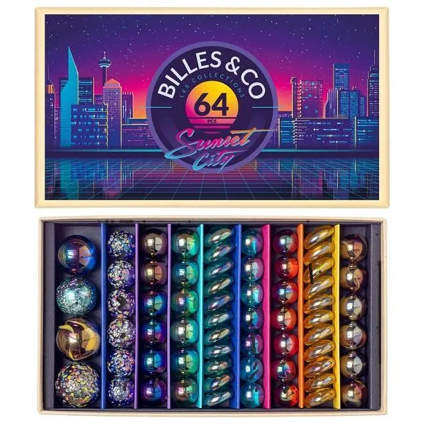 COFFRET 64 BILLES SUNSET CITY - BILLES AND CO