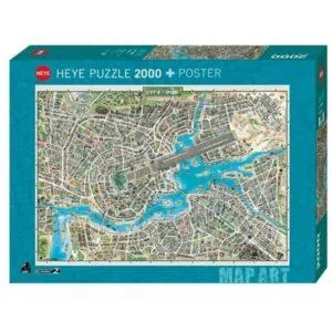 PUZZLE HEYE MAP ART : City of Pop - 2000 pièces