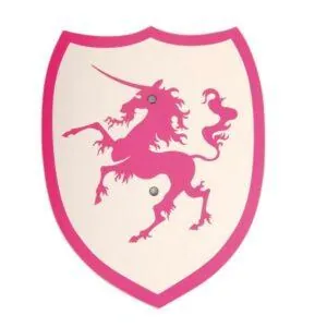 BOUCLIER PRINCESSE MOTIF LICORNE 27x34CM