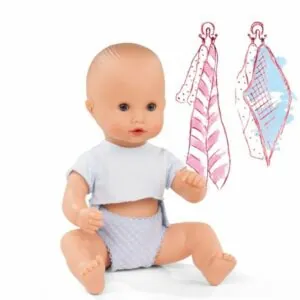 POUPON GARCON  AQUINI 33 CM A HABILLER GOTZ