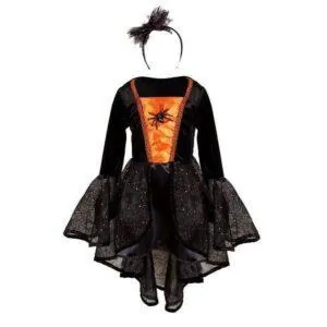 ROBE + COIFFE SYBILLE LA SORCIERE ARAIGNEE 5/6 ANS - GREAT PRETENDERS