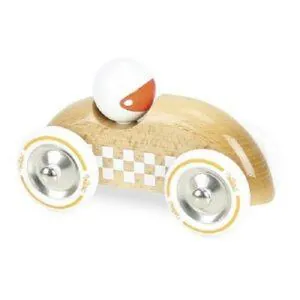 VOITURE RALLYE CHECKERS BOIS NATUREL VILAC