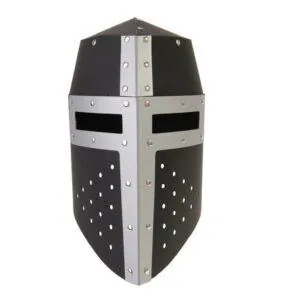 CASQUE CHEVALIER ARAGON NOIR ARGENT RIVETÉ