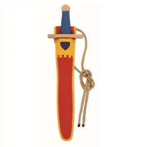 ÉPÉE FOURREAU LANSQUENET ROUGE/JAUNE 48CM