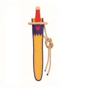 ÉPÉE FOURREAU LANSQUENET BLEU/JAUNE 48CM
