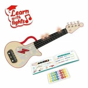 UKULELE ROCK AVEC APPRENTISSAGE ROUGE HAPE