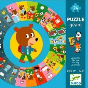 PUZZLE DJECO GEANT : LA JOURNEE - 24 PIECES